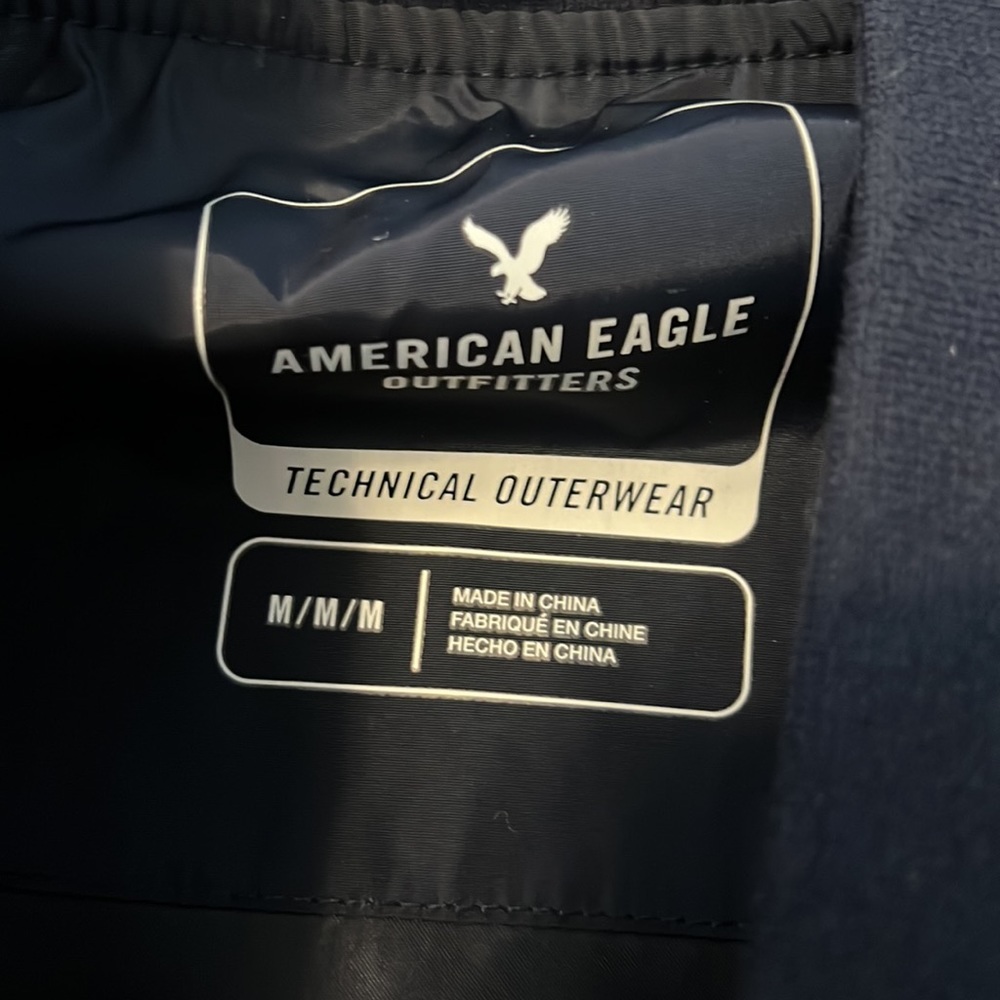 Navy Blue American Eagle Bomber Jacket. Size Medium - Picture 3 of 4